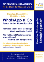 Einladung Info-Abend WhatsApp & co